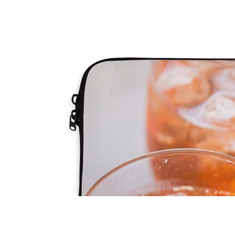 Drank - Sinaasappel - IJs - Zomer - Oranje laptophoes neopreen klein -detail