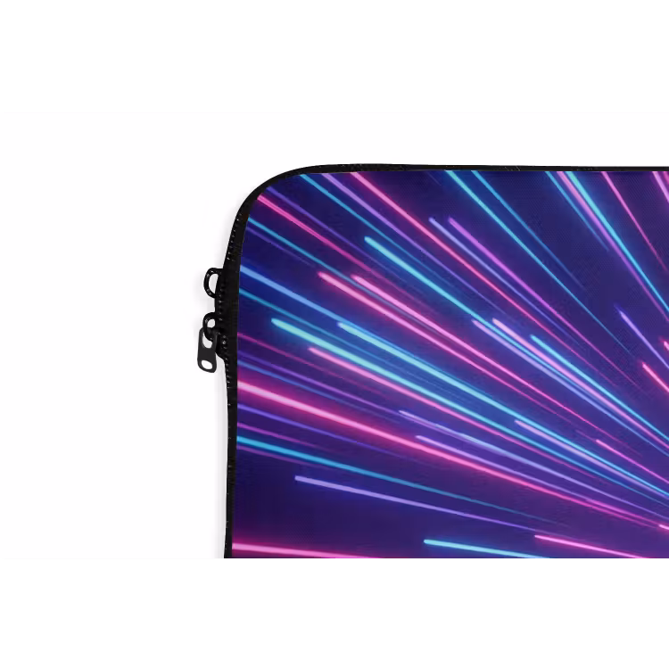 Dynamisch - Ruimte - Kleurrijk laptophoes neopreen klein -detail