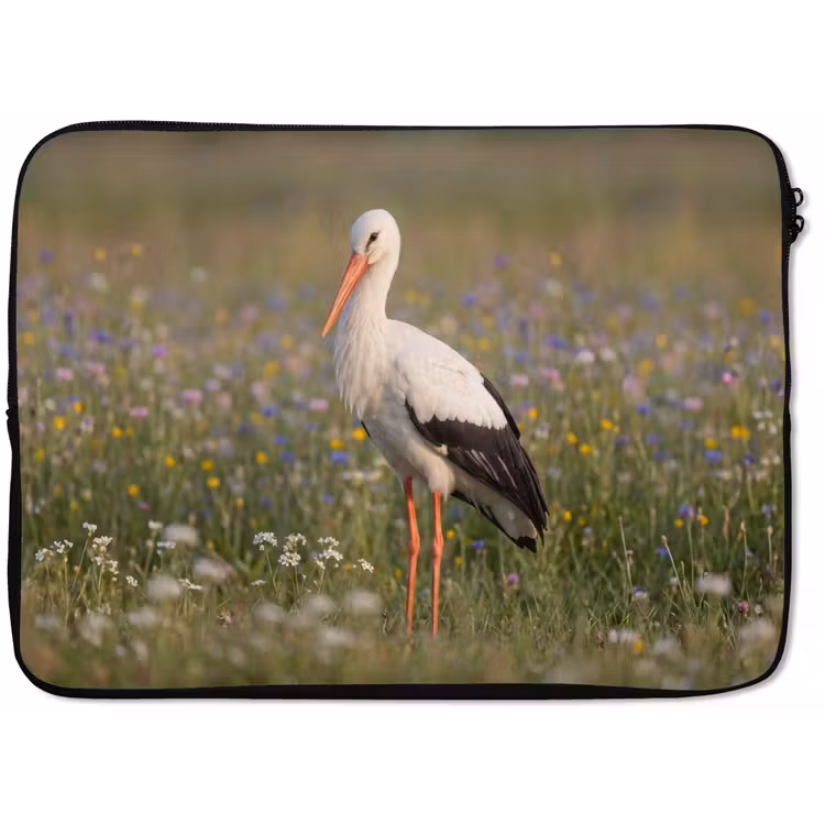 Ooienvaar - Bloemen - Weide - Kleurrijk laptophoes neopreen klein -zkaufland3dotto