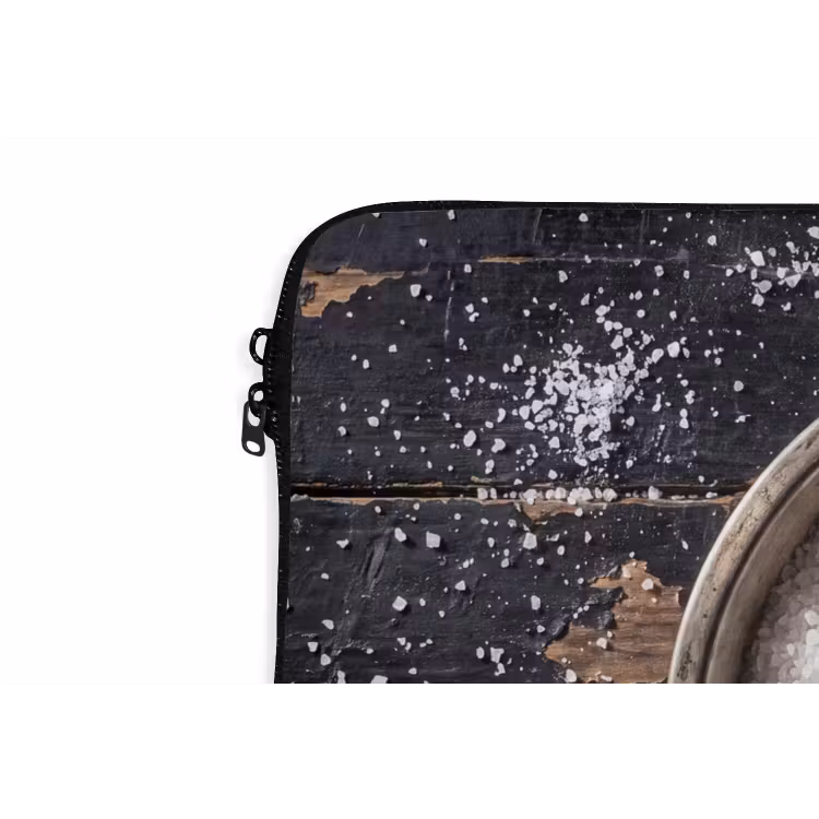 Laptop Sleeve - Fish - Salt - Food - Vis - Zout - Eten laptophoes neopreen klein