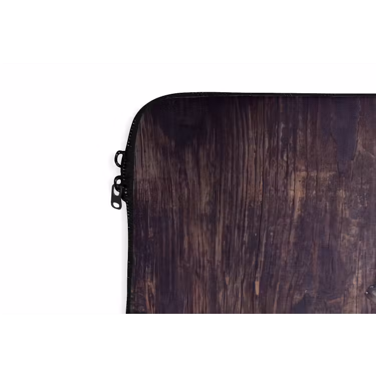 Laptop Sleeve - Fish - Wood - Food - Vis - Hout - Eten laptophoes neopreen klein