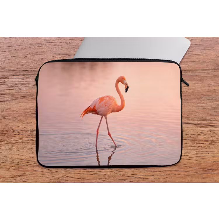Flamingo - Water - Roze laptophoes neopreen klein -tafel