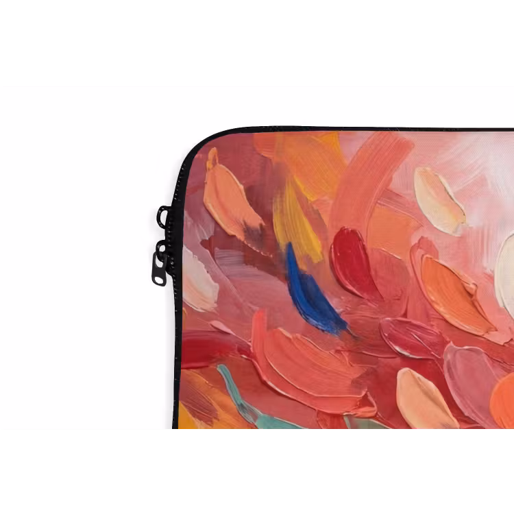 Bloemen - Abstract - Kunst - Modern laptophoes neopreen klein -detail