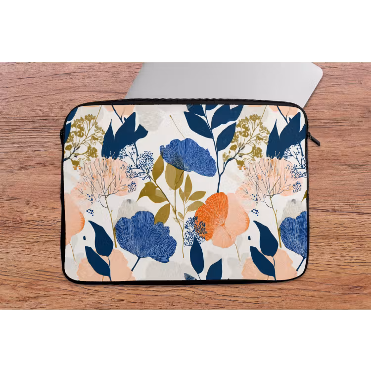 Bloemen - Botanisch - Kleurrijk laptophoes neopreen klein 279 -tafel