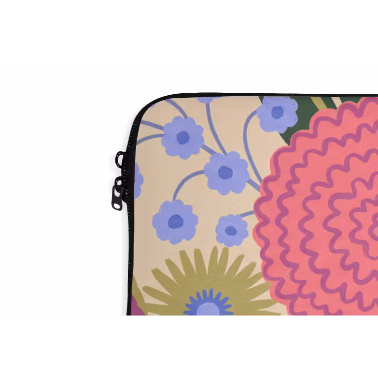 Bloemen - Boeket - Natuur - Abstract - Roze laptophoes neopreen klein -detail