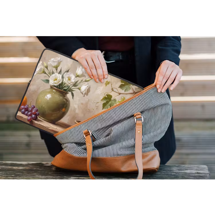 Laptop Sleeve - Flowers - Fruit - Still Life - Bloemen - Fruit - Stilleven laptophoes neopreen klein