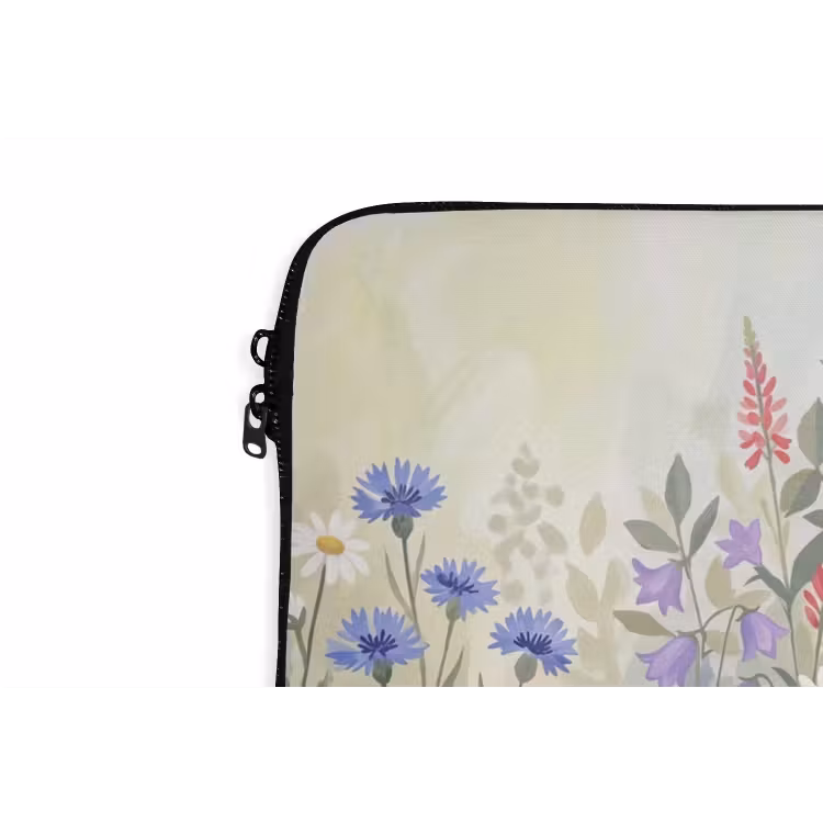 Bloemen - Tuin - Natuur - Kleurrijk laptophoes neopreen klein -detail