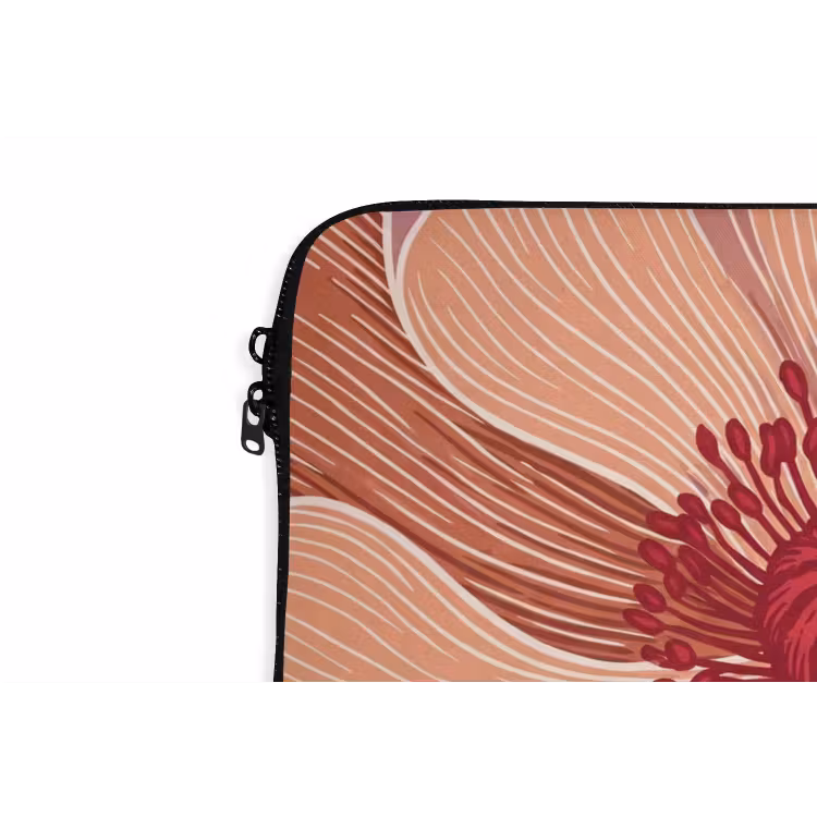 Laptop Sleeve - Flowers - Modern - Abstract - Bloemen - Modern - Abstract laptophoes neopreen klein