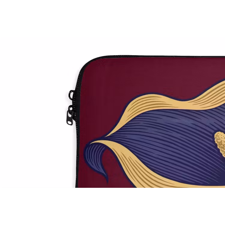 Laptop Sleeve - Flowers - Modern - Purple - Bloemen - Modern - Paars laptophoes neopreen klein