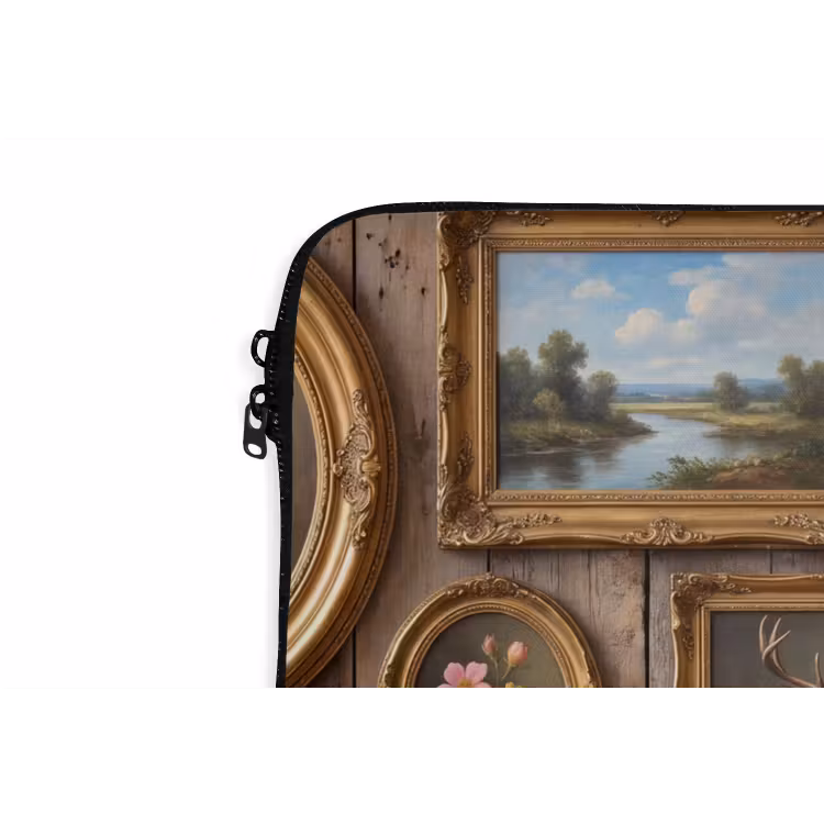 Bloemen - Rozen - Klassiek - Vaas - Kleurrijk laptophoes neopreen klein -detail