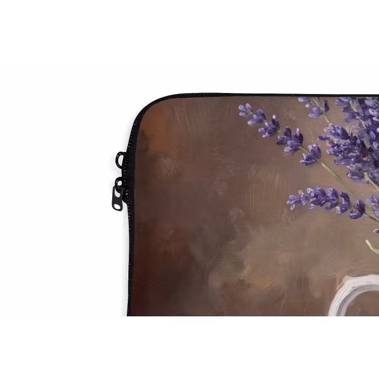 Laptop Sleeve - Flowers - Still Life - Purple - Bloemen - Stilleven - Paars laptophoes neopreen klein