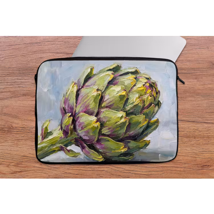 Laptop Sleeve - Food - Artichoke - Modern - Eten - Artisjok - Modern laptophoes neopreen klein