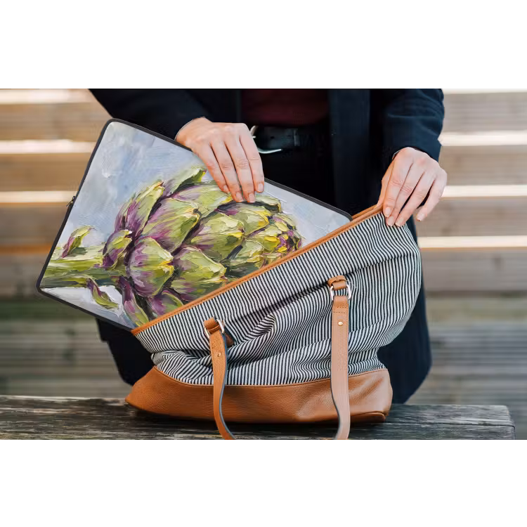 Laptop Sleeve - Food - Artichoke - Modern - Eten - Artisjok - Modern laptophoes neopreen klein