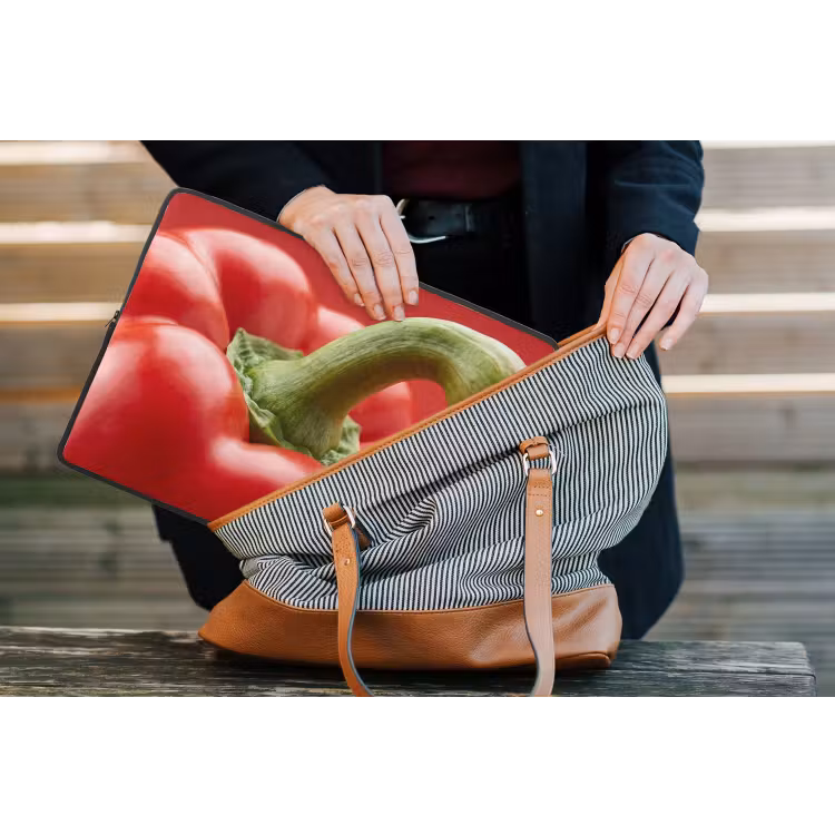 Laptop Sleeve - Food - Bell Pepper - Red - Eten - Paprika - Rood laptophoes neopreen klein