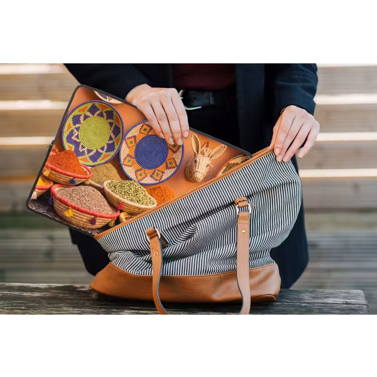 Laptop Sleeve - Food - Colorful - Culture - Eten - Kleurrijk - Cultuur laptophoes neopreen klein