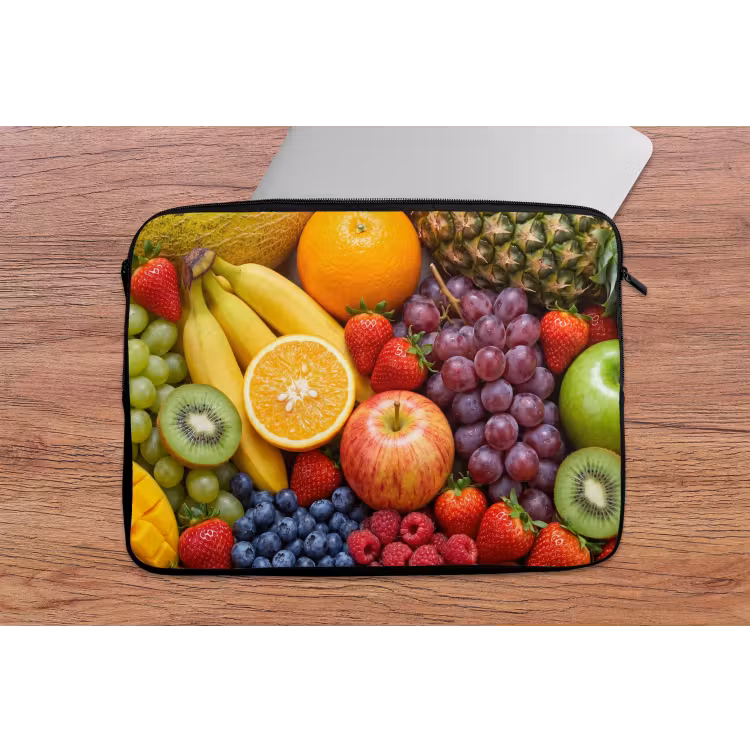 Eten - Fruit - Vers - Kleurrijk - Voeding laptophoes neopreen klein -tafel