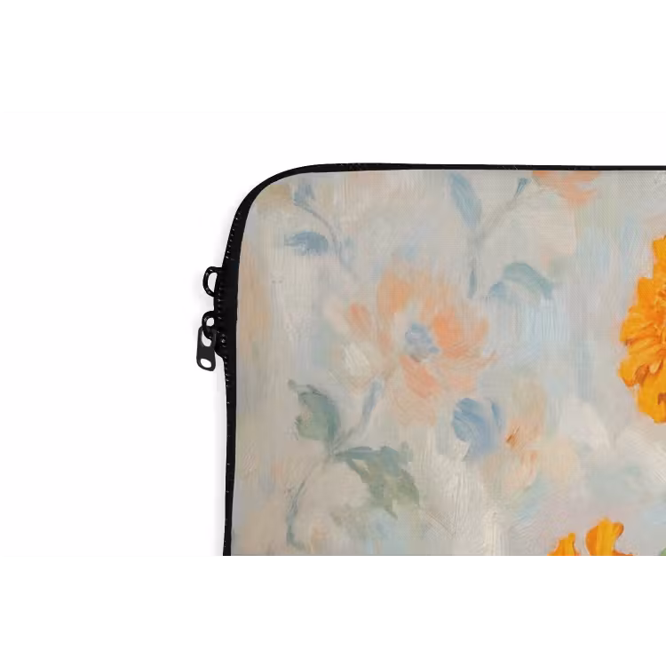 Laptop Sleeve - Food - Orange - Art - Eten - Oranje - Kunst laptophoes neopreen klein