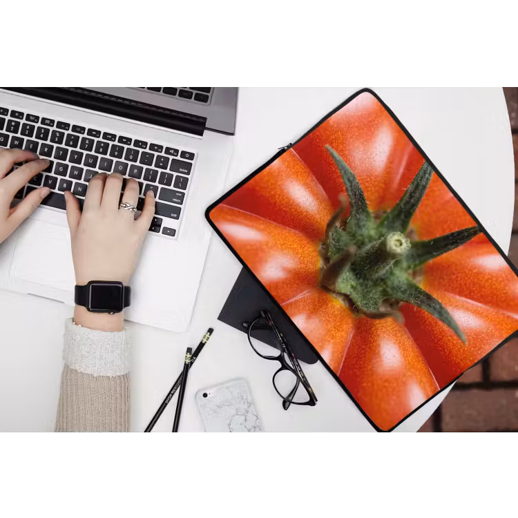 Laptop Sleeve - Food - Tomato - Red - Eten - Tomaat - Rood laptophoes neopreen klein