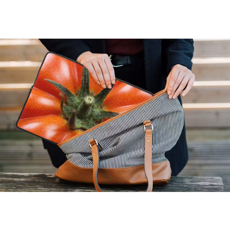 Laptop Sleeve - Food - Tomato - Red - Eten - Tomaat - Rood laptophoes neopreen klein