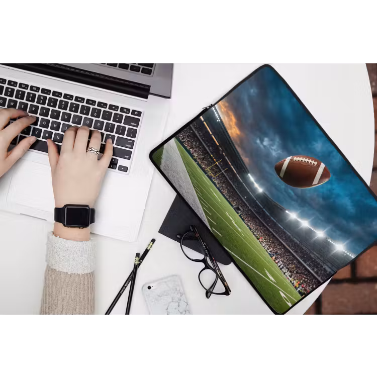 Football - Bal - Stadion - Sport laptophoes neopreen klein -bureau