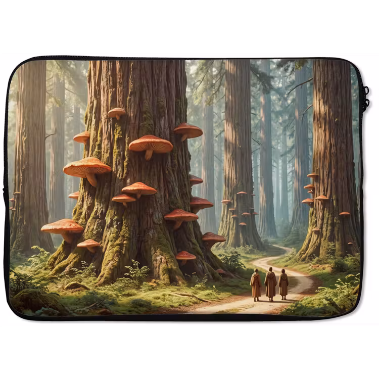 Laptop Sleeve - Forest - Trees - Nature - Bos - Bomen - Natuur laptophoes neopreen klein