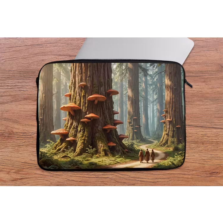 Laptop Sleeve - Forest - Trees - Nature - Bos - Bomen - Natuur laptophoes neopreen klein