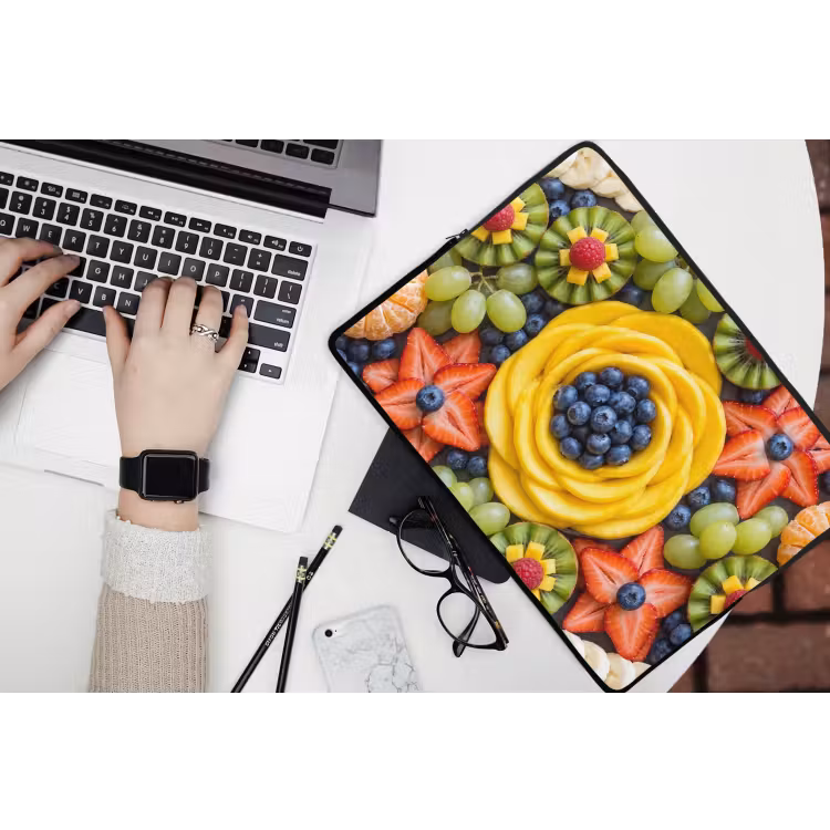 Fruit - Arrangement - Gezond - Kleurrijk - Eten laptophoes neopreen klein -bureau