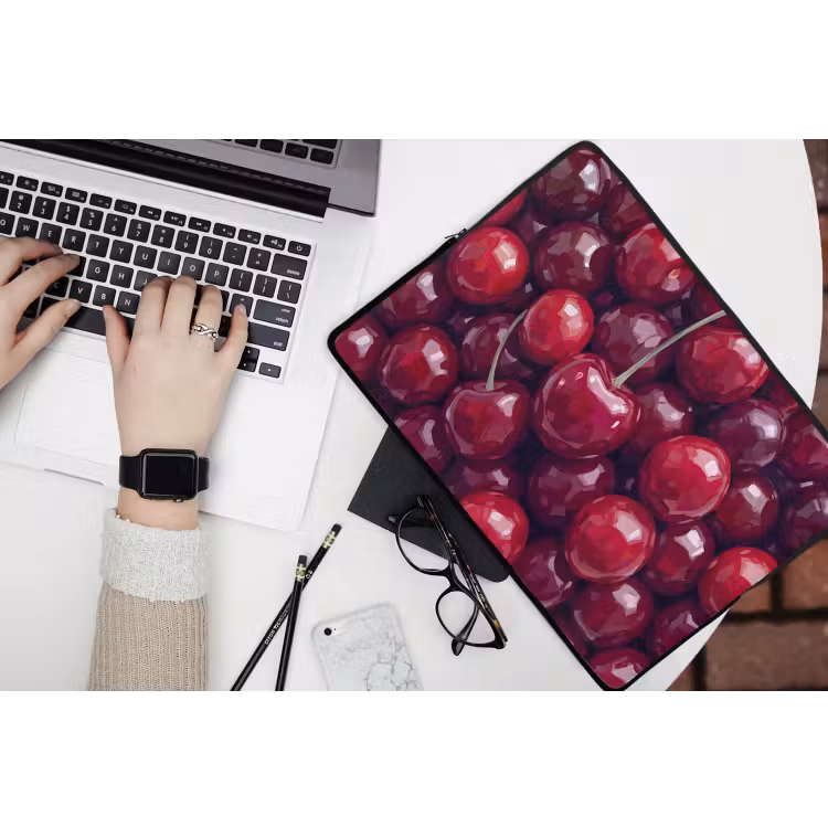 Fruit - Kersen - Eten - Modern - Rood laptophoes neopreen klein -bureau