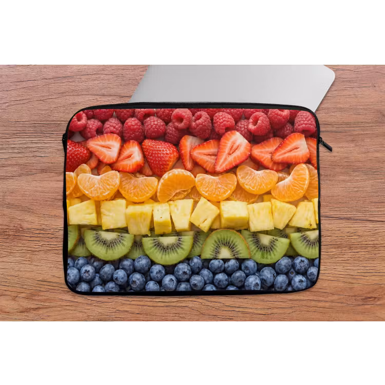 Fruit - Regenboog - Gezond - Kleurrijk laptophoes neopreen klein -tafel