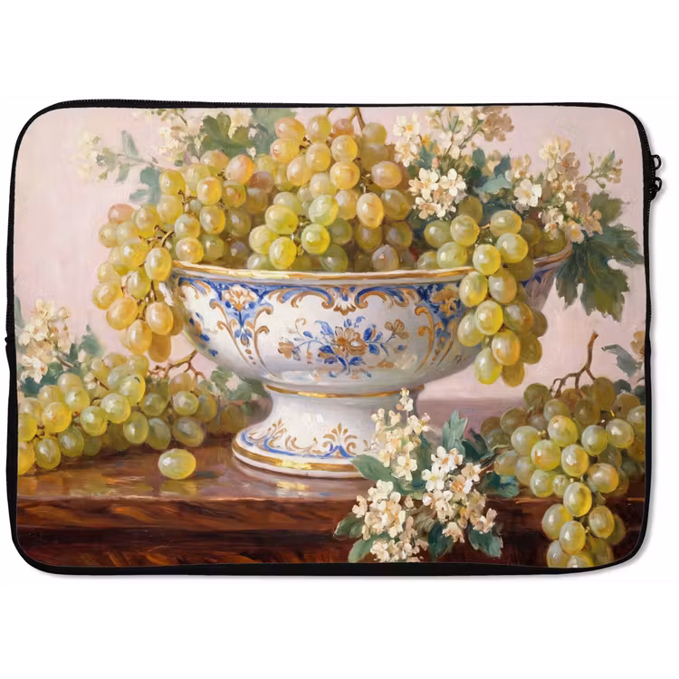 Laptop Sleeve - Fruit - Still Life - Classical - Fruit - Stilleven - Klassiek laptophoes neopreen klein
