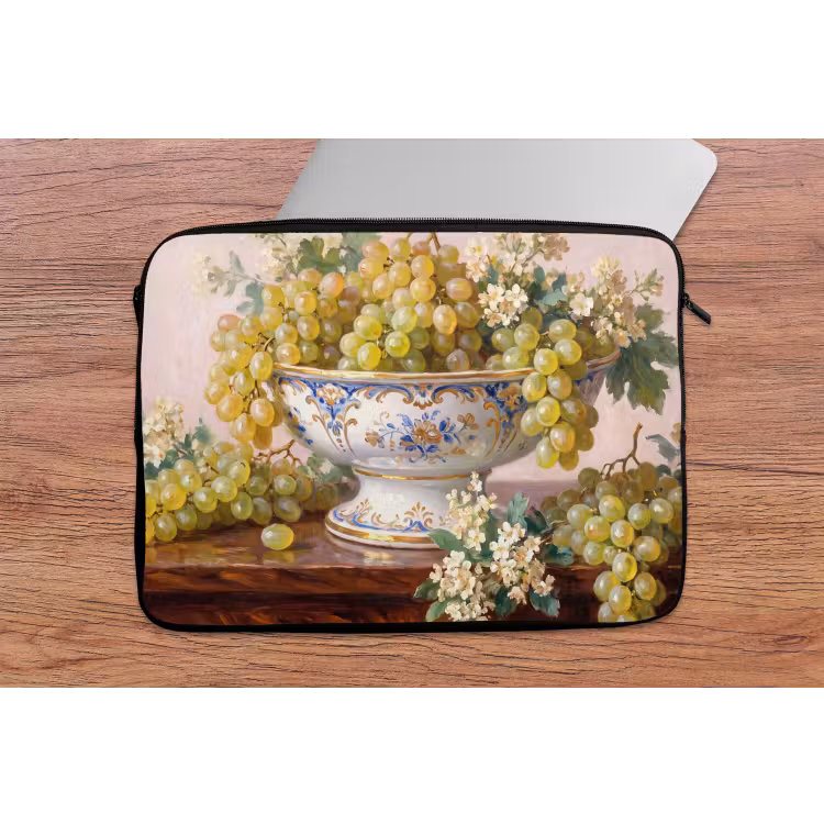 Laptop Sleeve - Fruit - Still Life - Classical - Fruit - Stilleven - Klassiek laptophoes neopreen klein