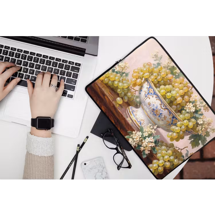 Laptop Sleeve - Fruit - Still Life - Classical - Fruit - Stilleven - Klassiek laptophoes neopreen klein