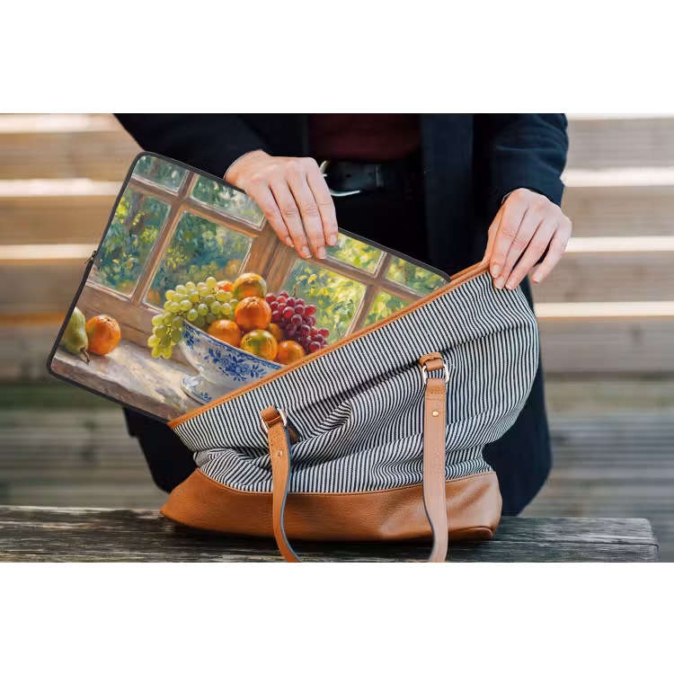 Laptop Sleeve - Fruit - Windowsill - Nature - Fruit - Vensterbank - Natuur laptophoes neopreen klein