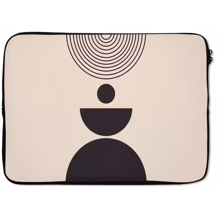 Laptop Sleeve - Geometric Balance - Art - Geometrische balans - Kunst laptophoes neopreen klein