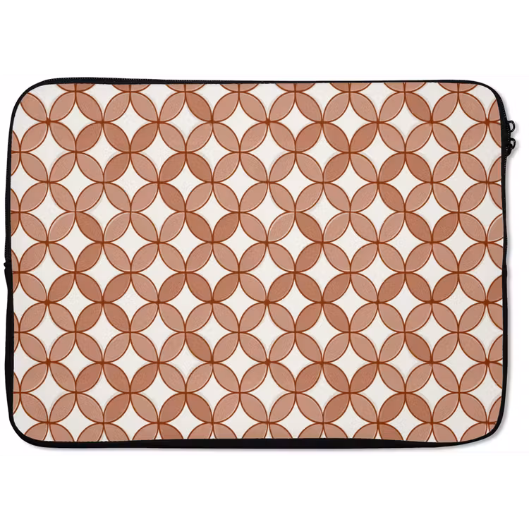 Geometrisch - Cirkels - Modern - Terracotta laptophoes neopreen klein 279 -zkaufland3dotto