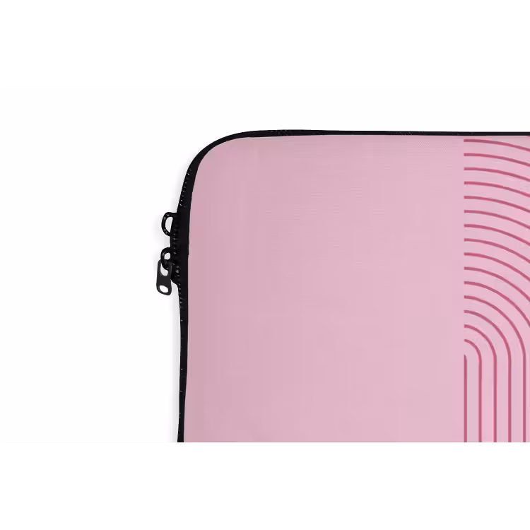 Geometrie - Patroon - Abstract - Roze - Modern laptophoes neopreen klein -detail
