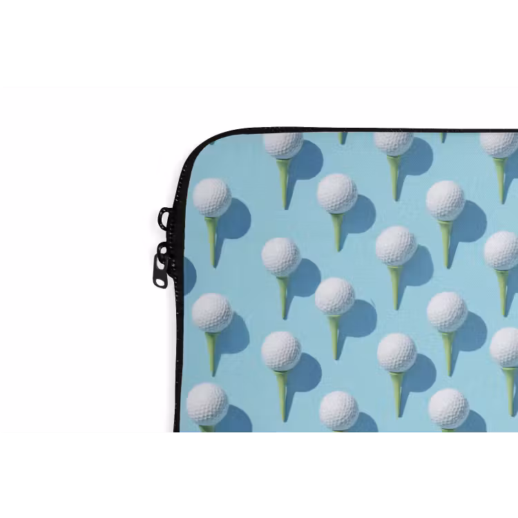 Golf - Ballen - Blauw laptophoes neopreen klein 279 -detail