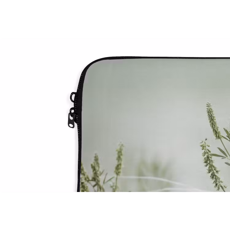Grassen - Minimalistisch - Groen laptophoes neopreen klein -detail