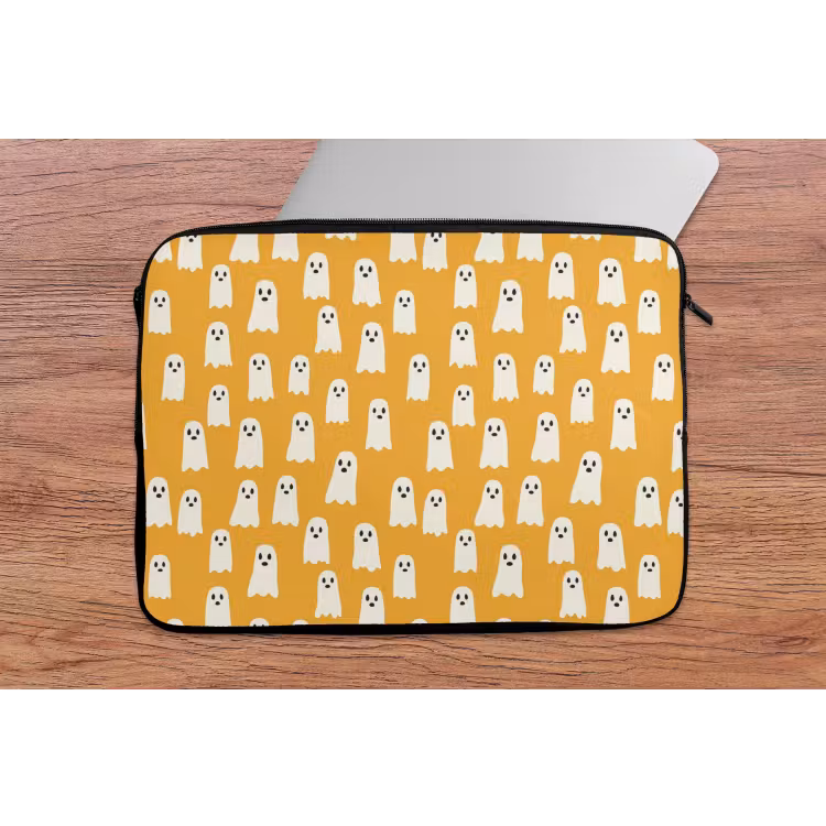 Halloween - Spookjes - Oker laptophoes neopreen klein 279 -tafel