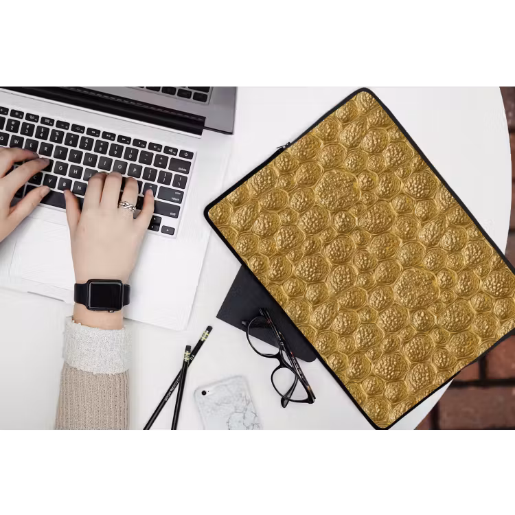 Gehamerd - Mozaïek - Antiek - Goud laptophoes neopreen klein 279 -bureau