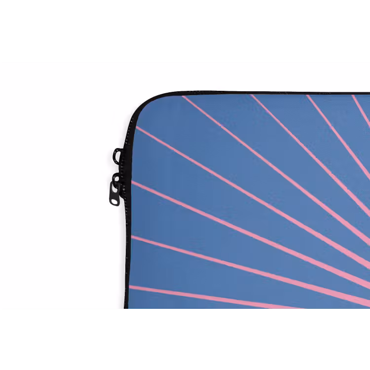 Hart - Stralen - Liefde - Modern - Roze laptophoes neopreen klein -detail