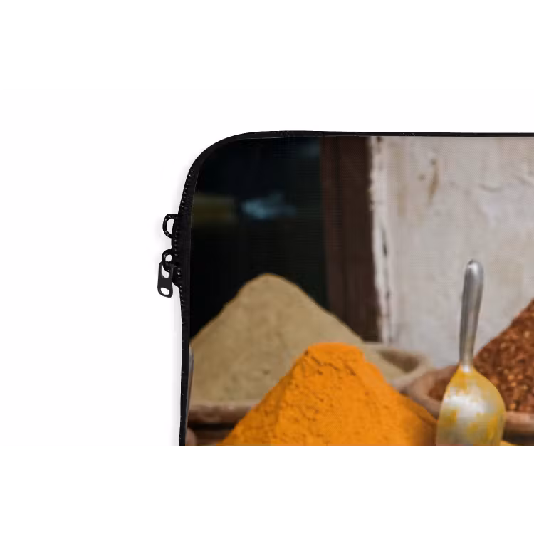 Laptop Sleeve - Herbs - Jars - Asian - Kruiden - Potten - Oosters laptophoes neopreen klein