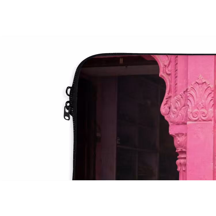 Laptop Sleeve - Herbs - Market - Pink - Kruiden - Markt - Roze laptophoes neopreen klein