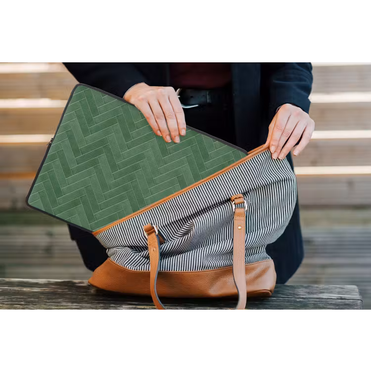 Visgraat - Wandtegel - Bosgroen laptophoes neopreen klein 279 -tas