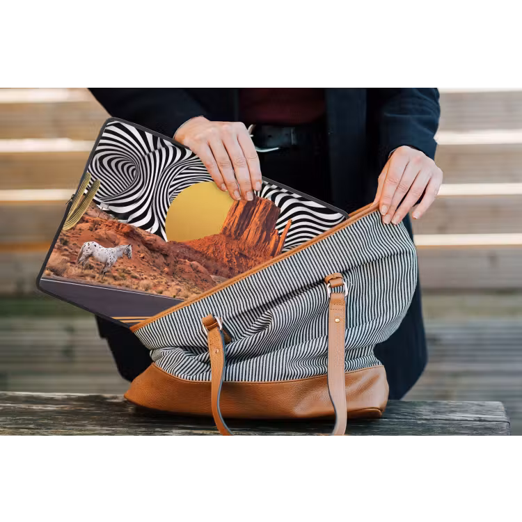 Laptop Sleeve - Horse - Desert - Nature - Paard - Woestijn - Natuur laptophoes neopreen klein
