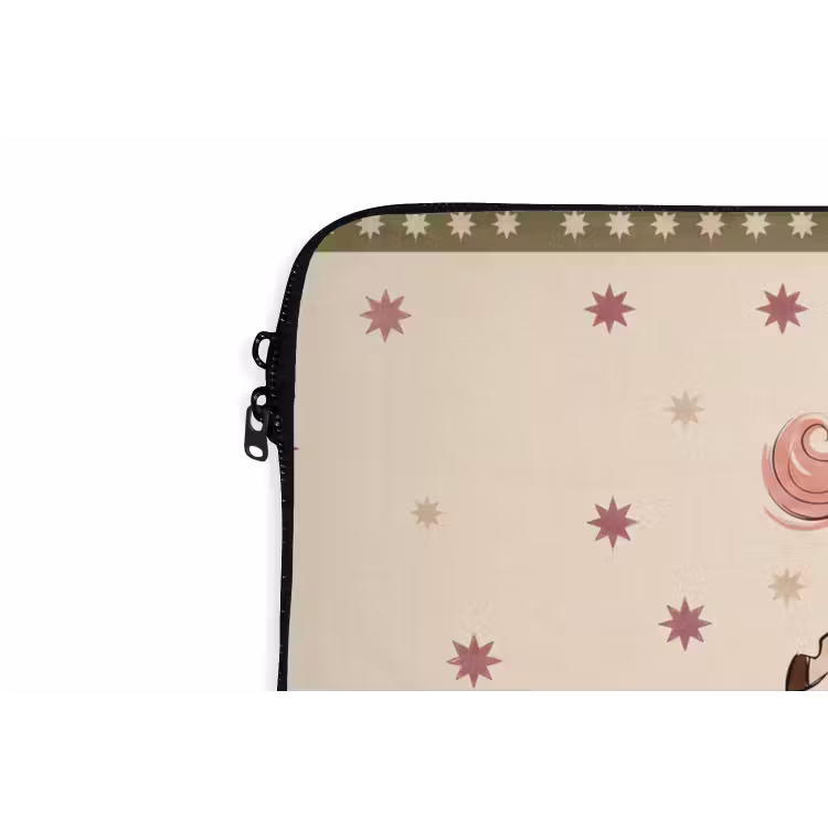 Paard - Zon - Mystiek - Illustratie - Roze laptophoes neopreen klein -detail