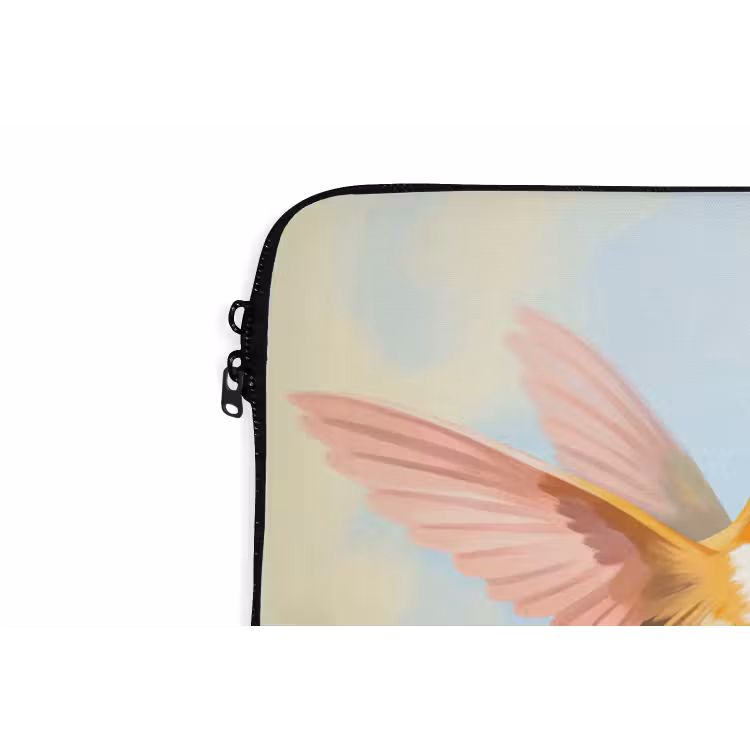 Kolibrie - Illustratie - Kleurrijk laptophoes neopreen klein -detail