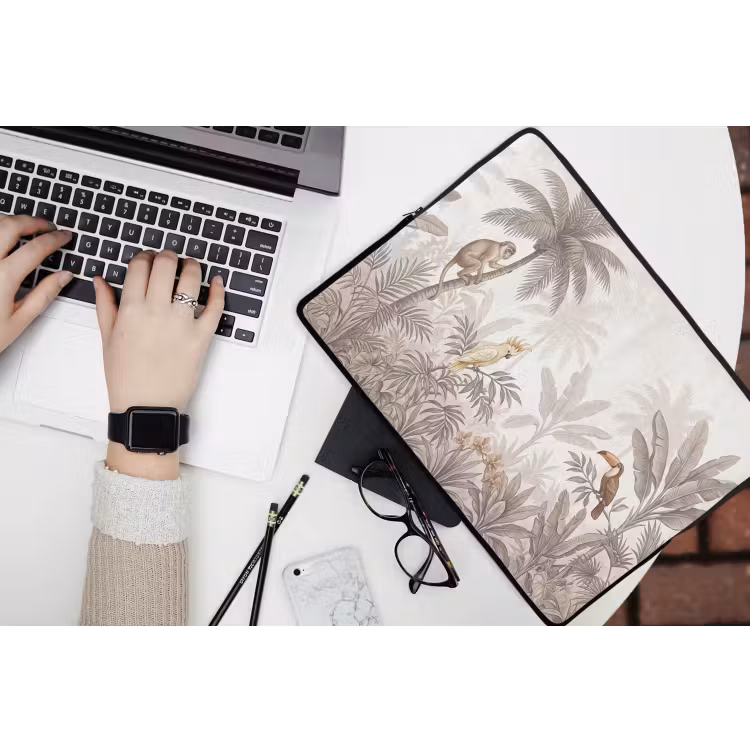 Jungle - Dieren - Palmbomen laptophoes neopreen klein -bureau