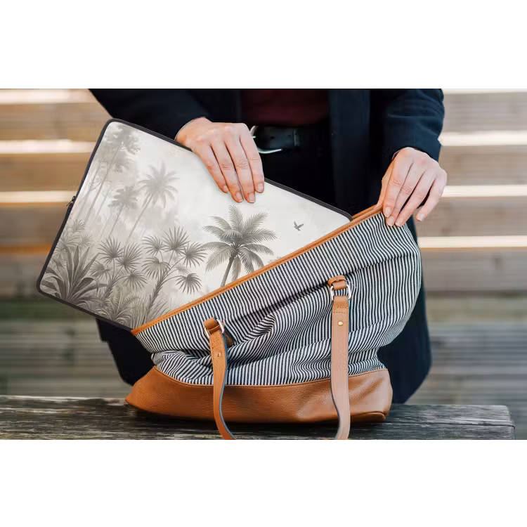 Jungle - Palmbomen - Natuur laptophoes neopreen klein -tas