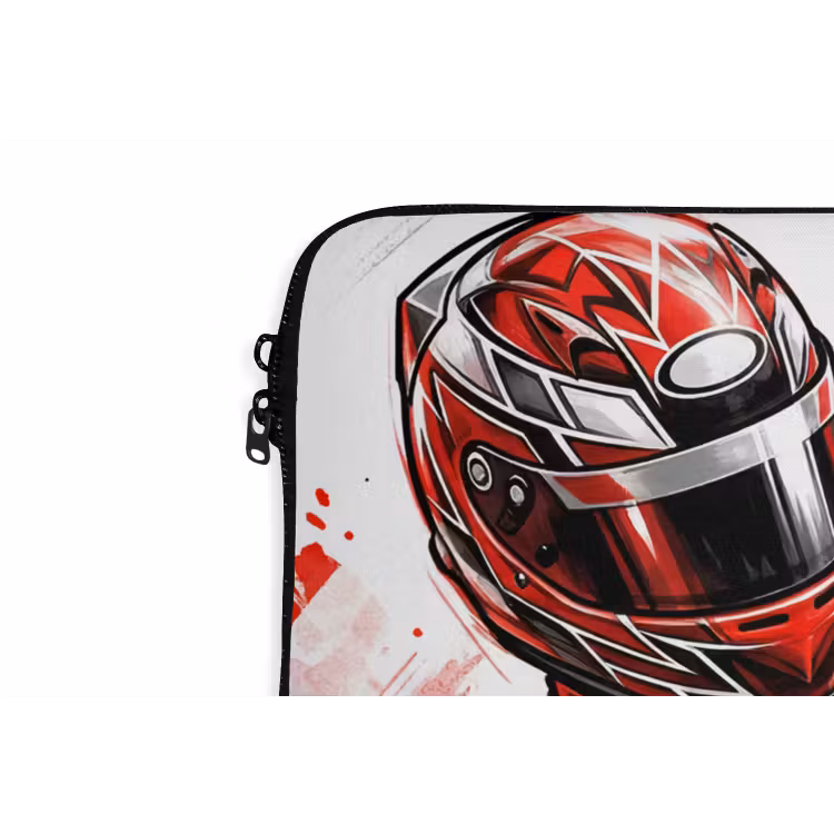 Kart - Coureur - Snelheid - Rood laptophoes neopreen klein -detail